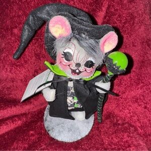 NWT 6 inch Annalee Ghostly Warlock Mouse plush Halloween Decor.